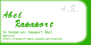 abel rapaport business card